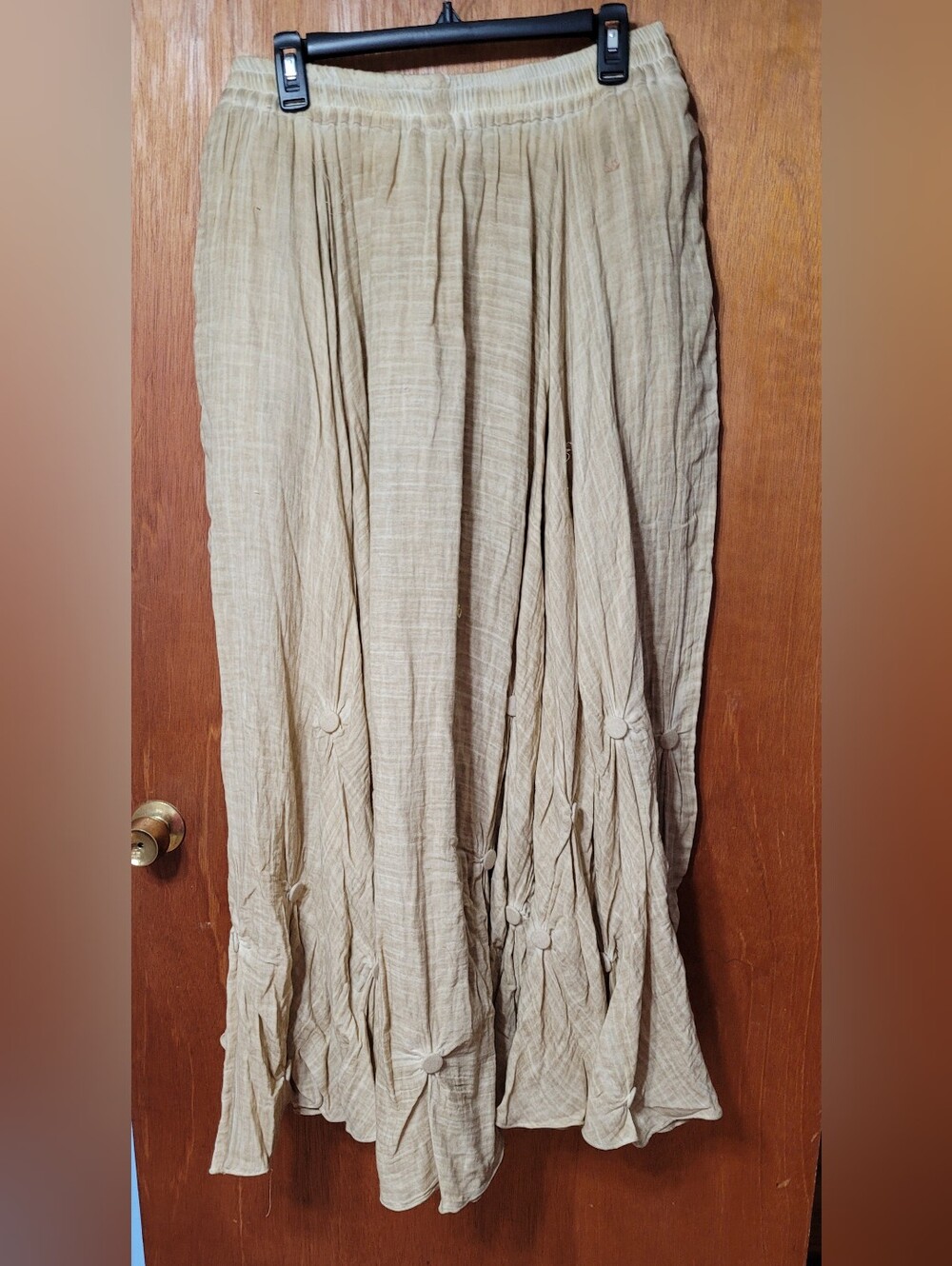 Paper Lace Tea Dye Maxi Skirt Size L/XL 100% Cotton NWT (1620)